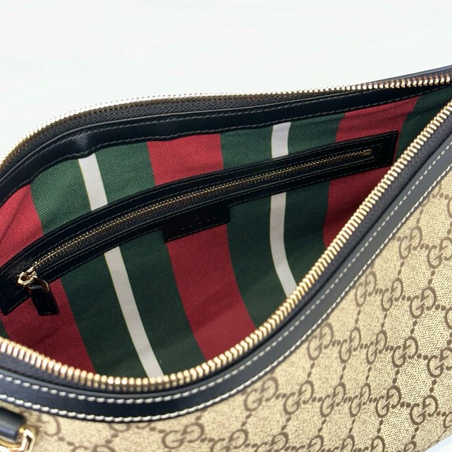 Gucci GG Emblem medium shoulder bag GG canvas 847449 black