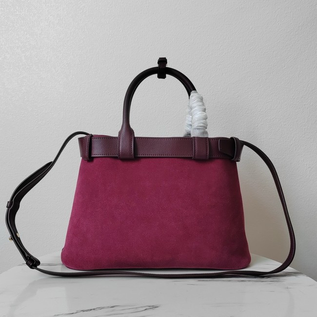 Prada medium leather tote bag 1BA434 Purple red