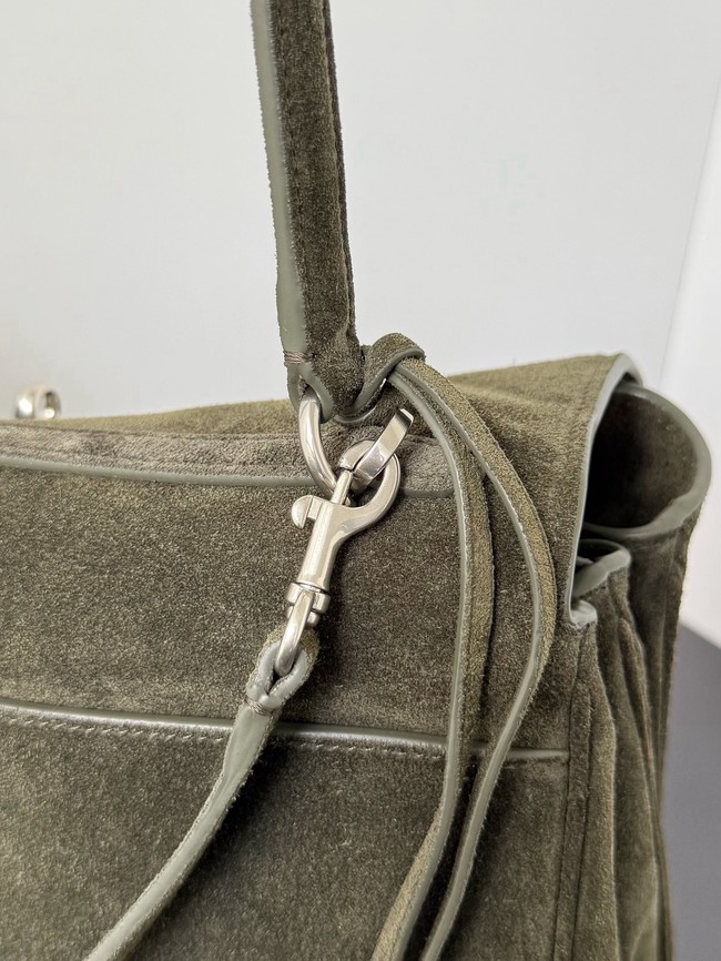 Balenciaga Rodeo Handbag Large suede calfskin 795458 green