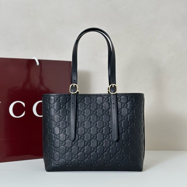 Gucci GG Emblem medium tote bag 847456 black
