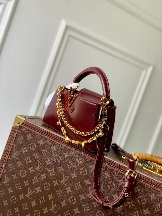 Louis Vuitton Capucines East-West Mini M14381 Grenat Red