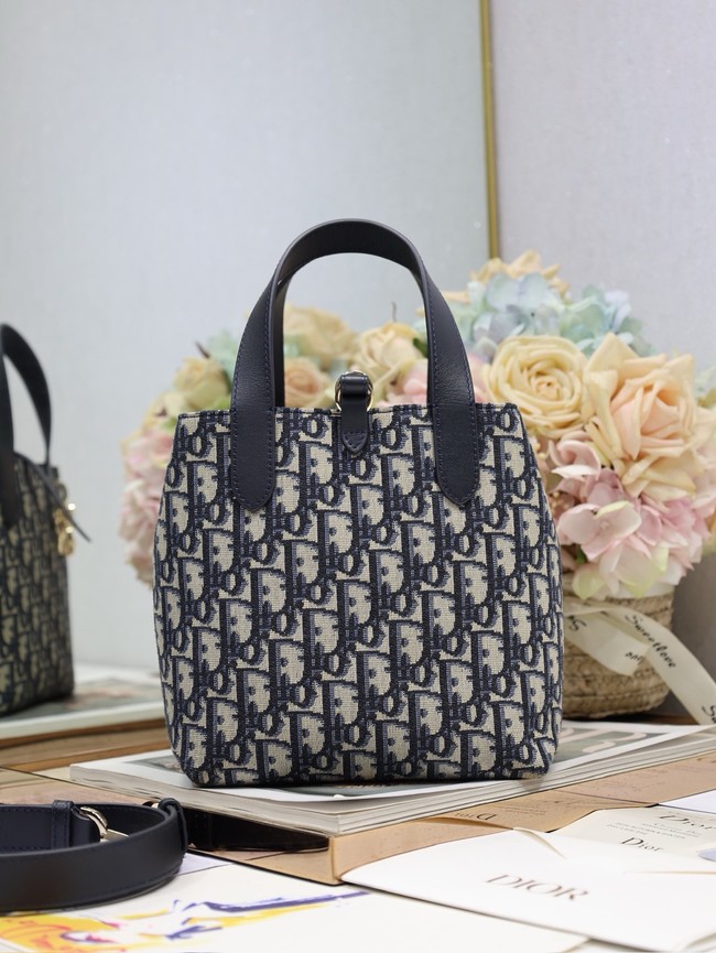 Dior Oblique Jacquard Nano Tote Bag S6100O Blue