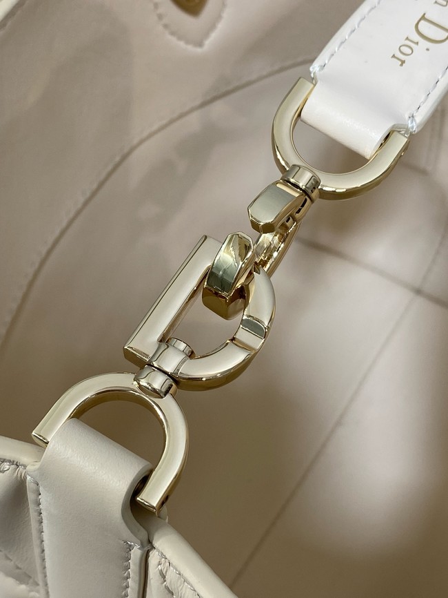 Dior Toujours Vertical Nano Tote Bag Macrocannage Calfskin S6100O Cream