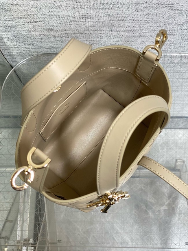 Dior Toujours Vertical Nano Tote Bag Macrocannage Calfskin S6100O beige