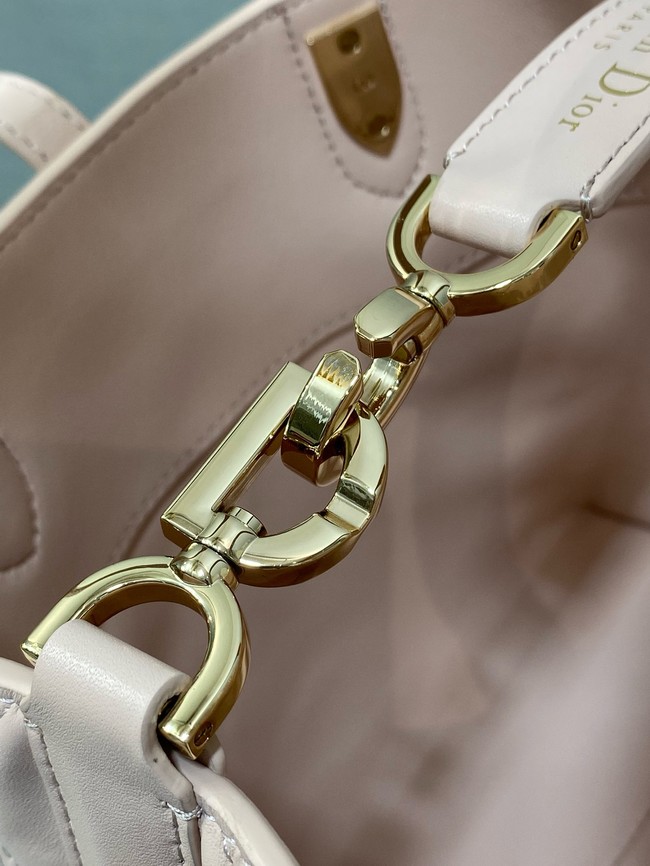 Dior Toujours Vertical Nano Tote Bag Macrocannage Calfskin S6100O pink