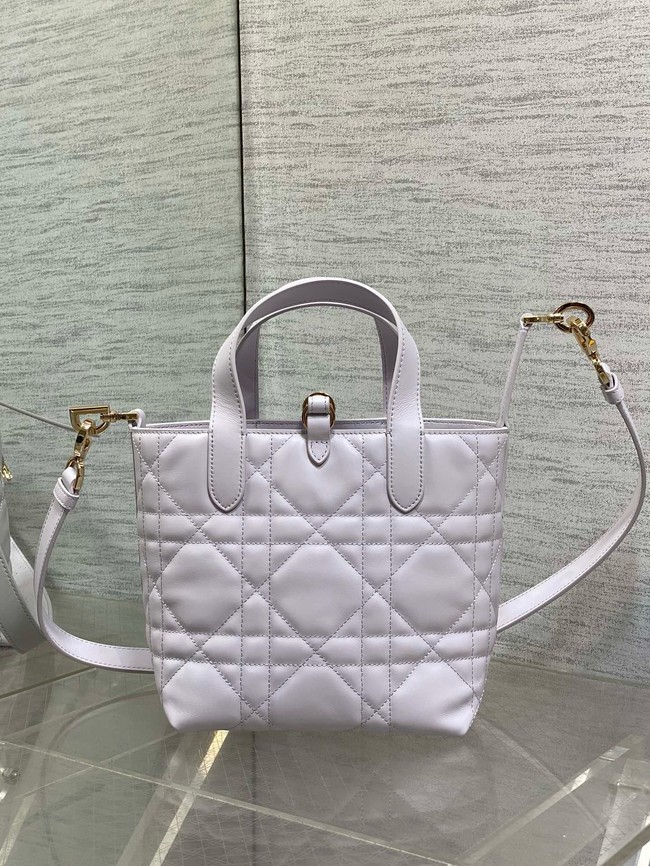 Dior Toujours Vertical Nano Tote Bag Macrocannage Calfskin S6100O purple