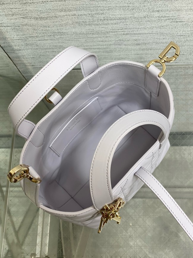 Dior Toujours Vertical Nano Tote Bag Macrocannage Calfskin S6100O purple