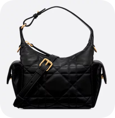 Dior Medium D-Dream Bag Macrocannage Lambskin M6323UU black Dior Medium D-Dream Bag Macrocannage Lambskin M6323UU black