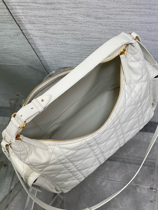 Dior Large D-Dream Bag Macrocannage Lambskin M6322 Latte