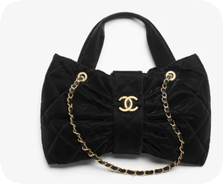 Chanel Bow bag Velvet-Effect Nylon AS5851 Black Chanel Bow bag Velvet-Effect Nylon AS5851 Black