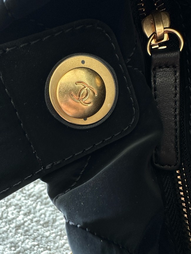 Chanel Bow bag Velvet-Effect Nylon AS5851 Black