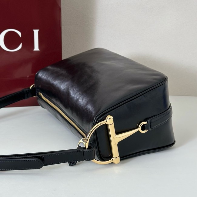 Gucci Half Horsebit medium shoulder bag 860787 BLACK