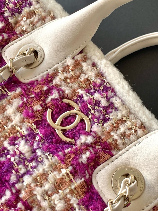 CHANEL Shopping Bag AS5688 white&Purple