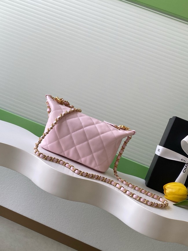 Chanel Lambskin Hobo Handbag AS5898 pink