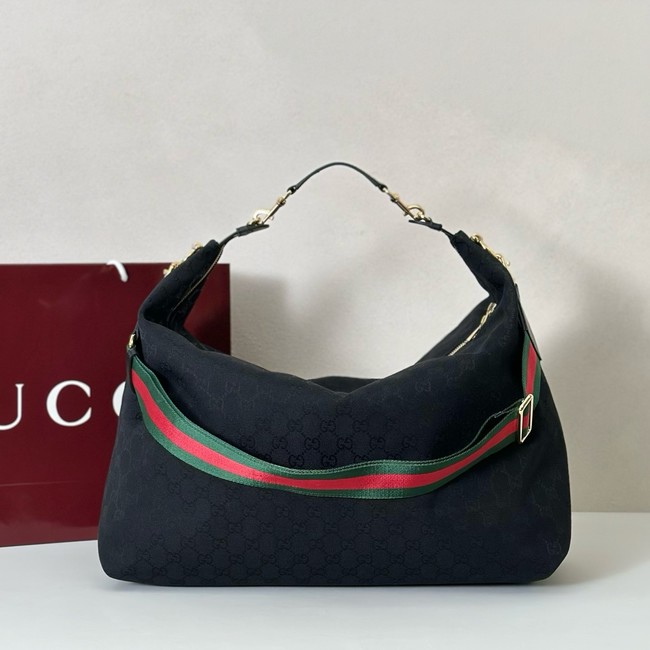 Gucci GG Supreme canvas Hobo Top Handle Bag 864485 black