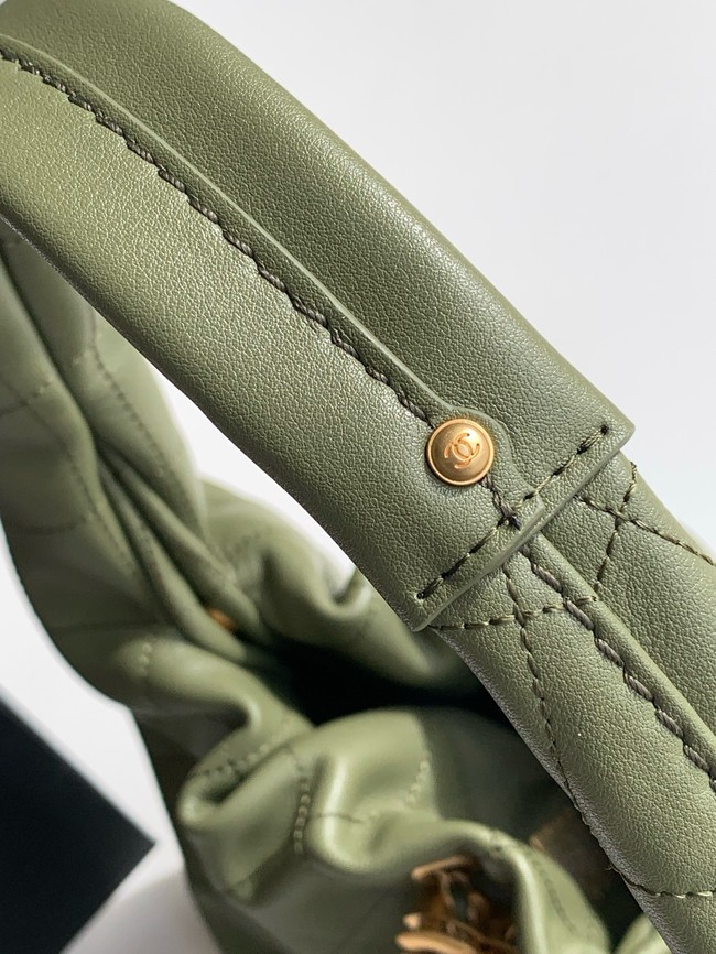 CHANEL Hobo Handbag AS5976 green