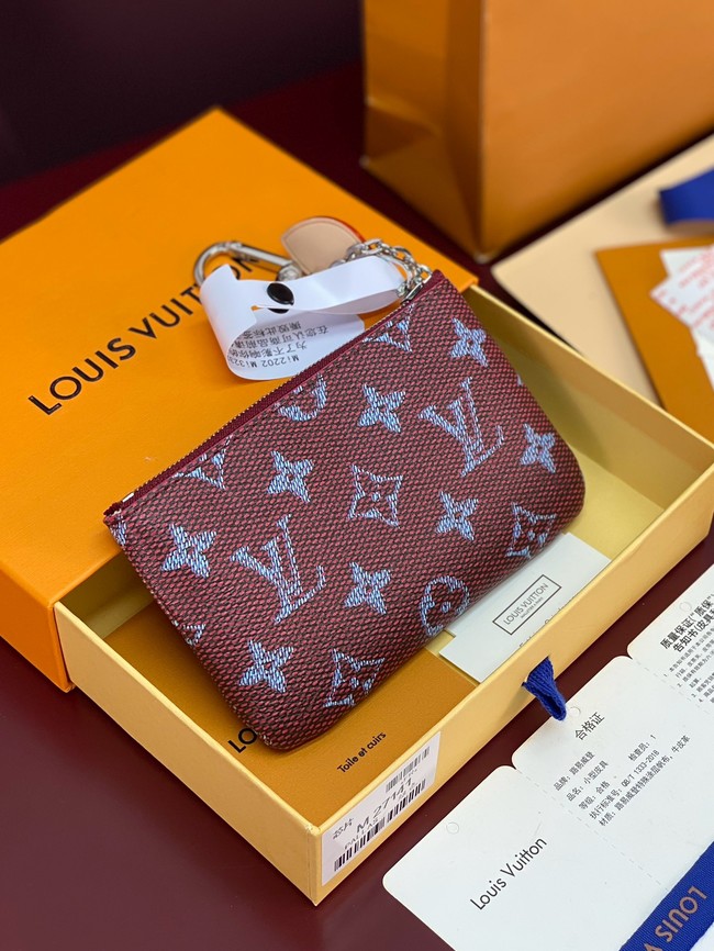 Louis Vuitton NEW Key Pouch S M27141 burgundy