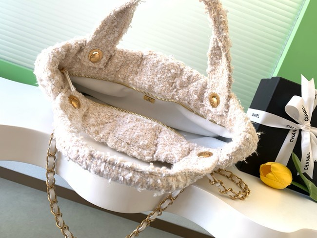Chanel Bow Bag AS5851 Beige & White