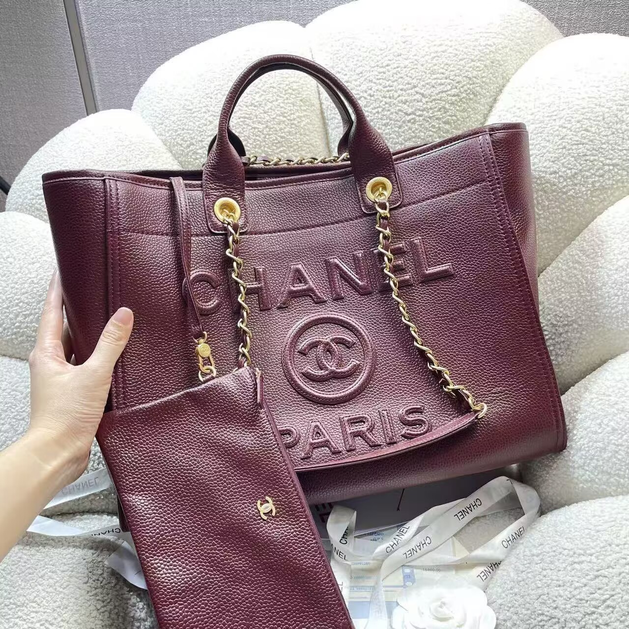 Chanel Original Leather LARGE SHOPPING BAG A66941 Wine Chanel Original Leather LARGE SHOPPING BAG A66941 Wine