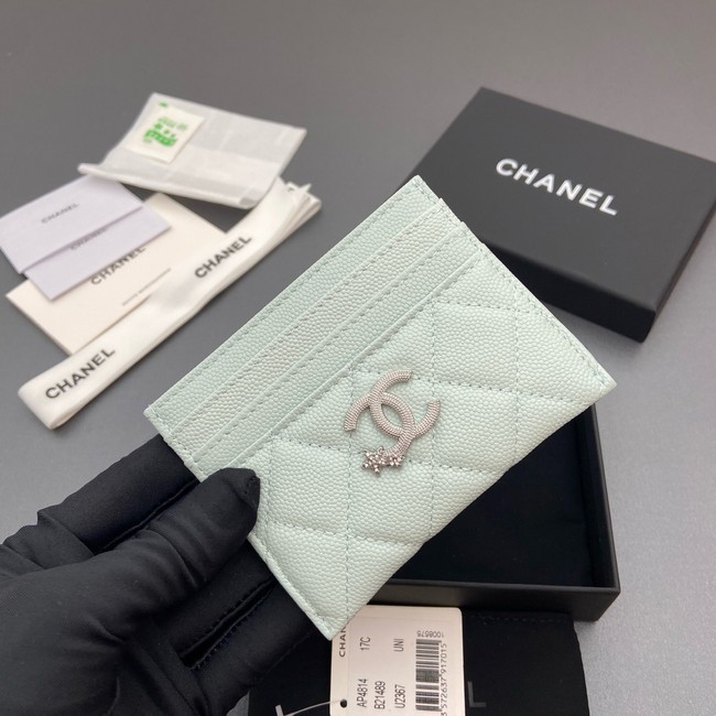 Chanel Classic Card Holder AP4814 light blue