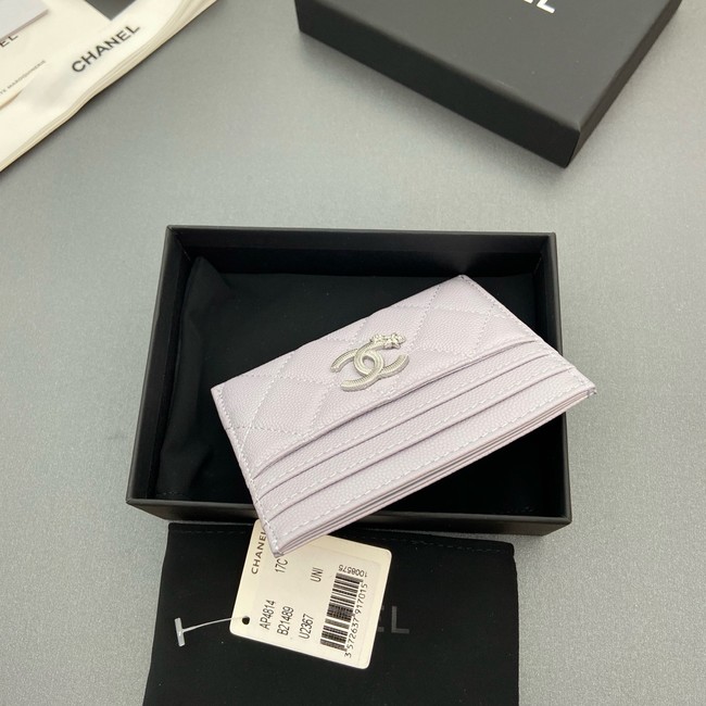 Chanel Classic Card Holder AP4814 light gray