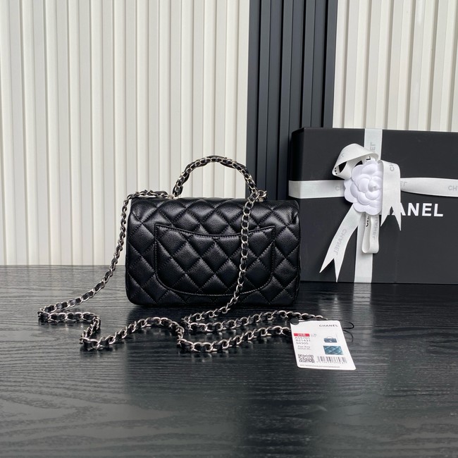 CHANEL Clutch With Chain AS2701 black&Silver Metal