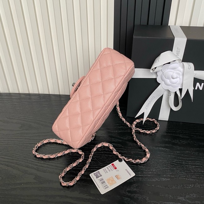 CHANEL Clutch With Chain AS2701 pink&Silver Metal