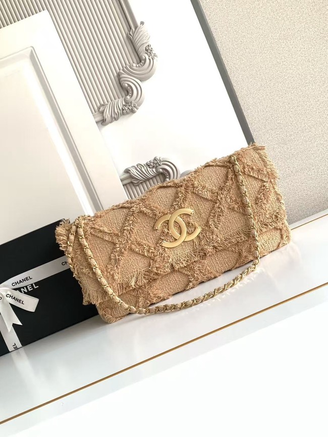 CHANEL Maxi Flapbag AS0003 Apricot