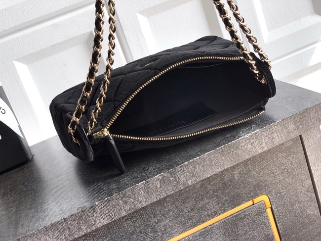 CHANEL velvet Shoulder Bags AP4861 black