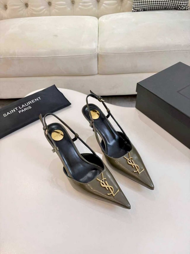 Saint Laurent slingback pumps in smooth leather 97170-2
