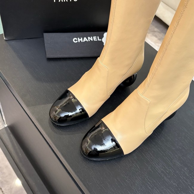 Chanel High Boots Calfskin & Patent Calfskin G46789-3