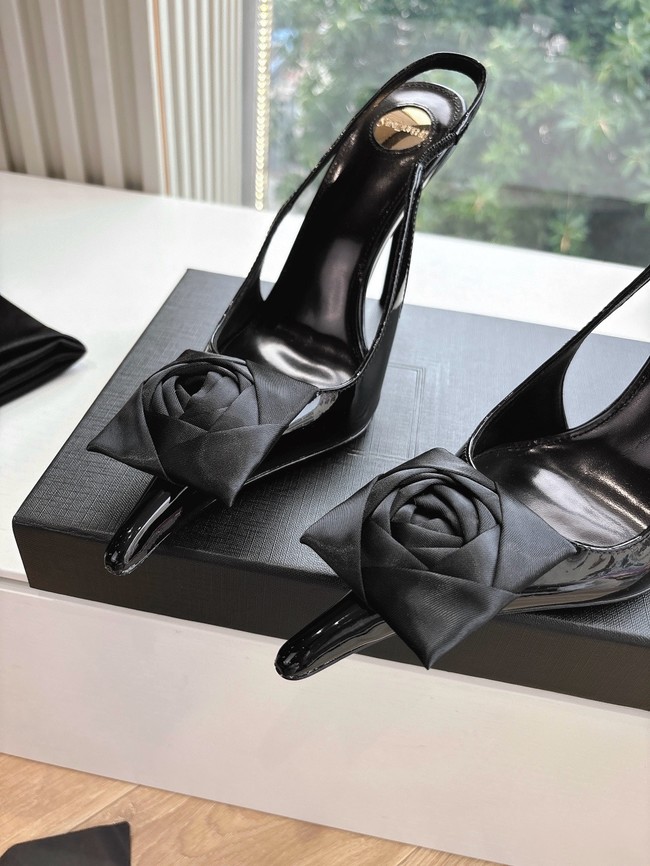 YSL AMALIA slingback pumps in satin crepe 21025-1