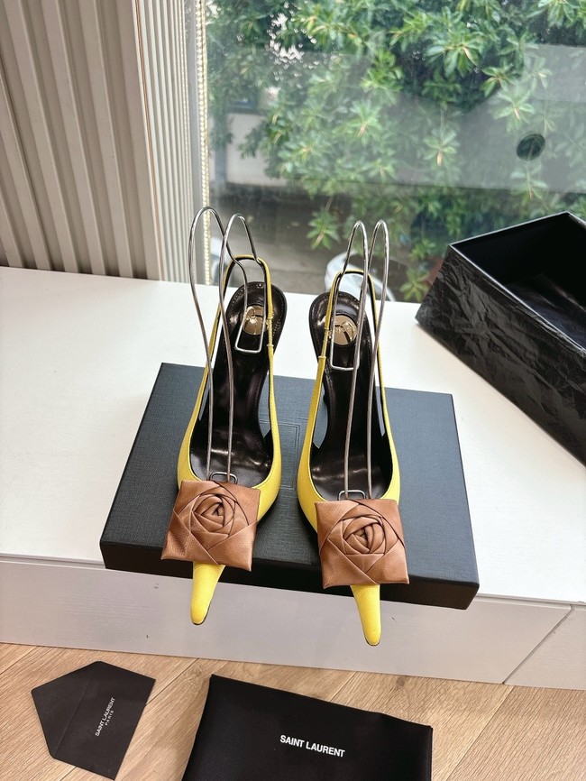 YSL AMALIA slingback pumps in satin crepe 21025-6