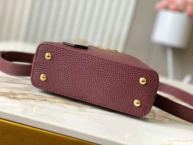 Louis Vuitton Capucines Mini M89369 Grenat Red&gold Snake skin