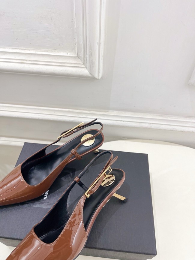 Saint Laurent JEANNE slingback pumps leather 21051-1