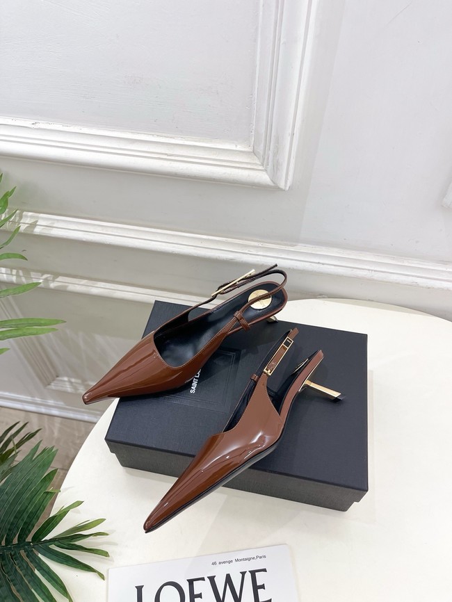 Saint Laurent JEANNE slingback pumps leather 21051-1