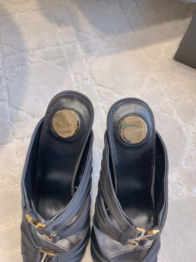 Saint Laurent EMILIE mules in satin crepe G1097-4