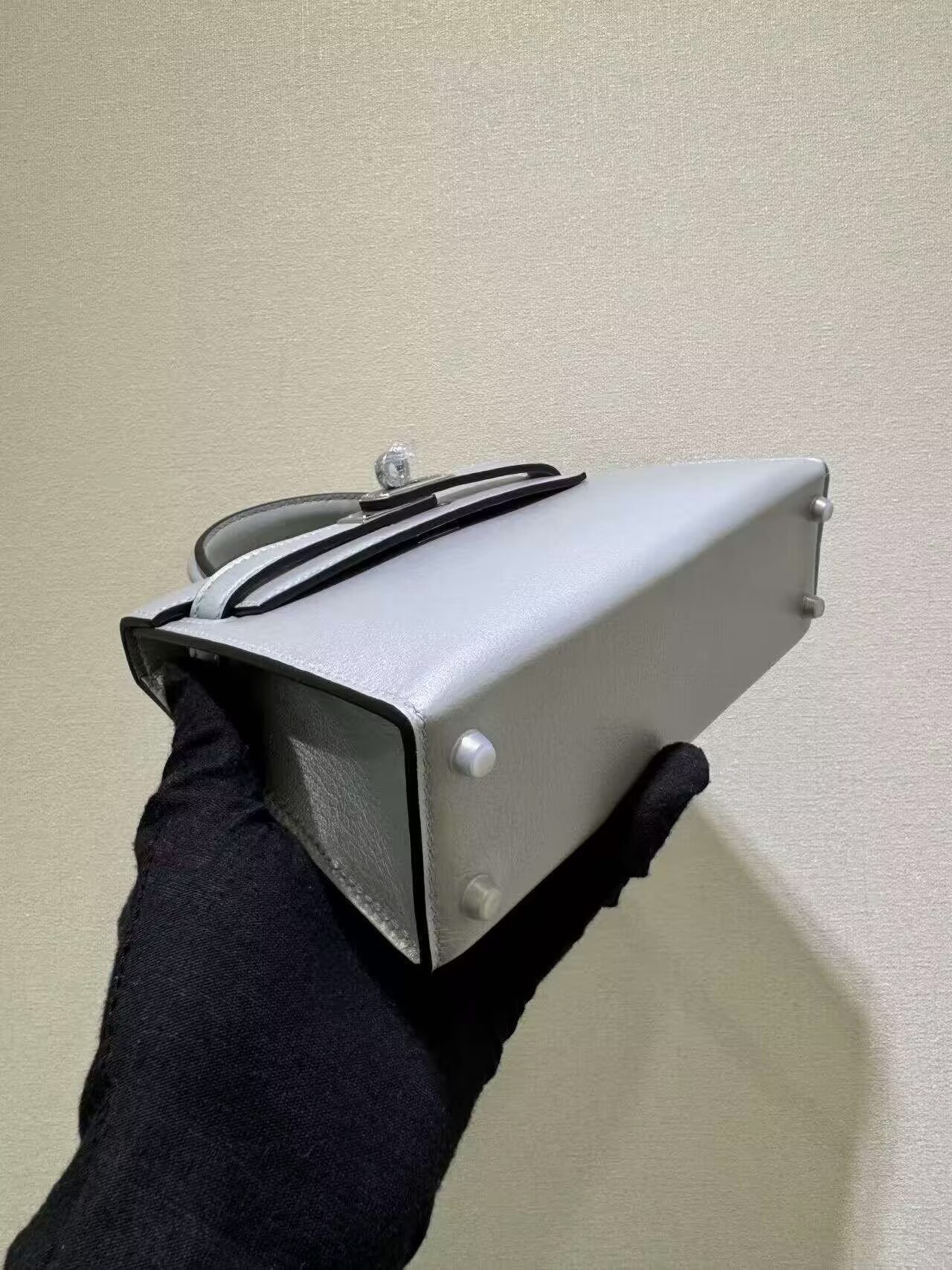 Hermes Kelly 19cm Shoulder Bags Original Swift Leather KL19 Silver