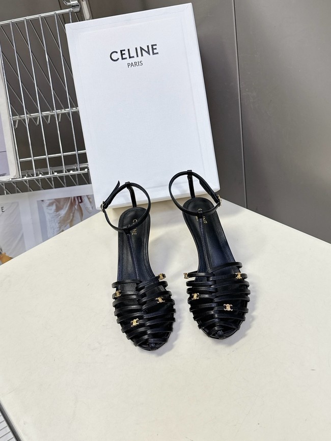 CELINE CAGE HEELED SANDAL IN GOATSKIN 36633-3