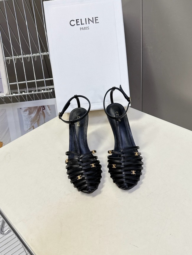 CELINE CAGE STRAPPY SANDAL IN LAMINATED LAMBSKIN 36657-3