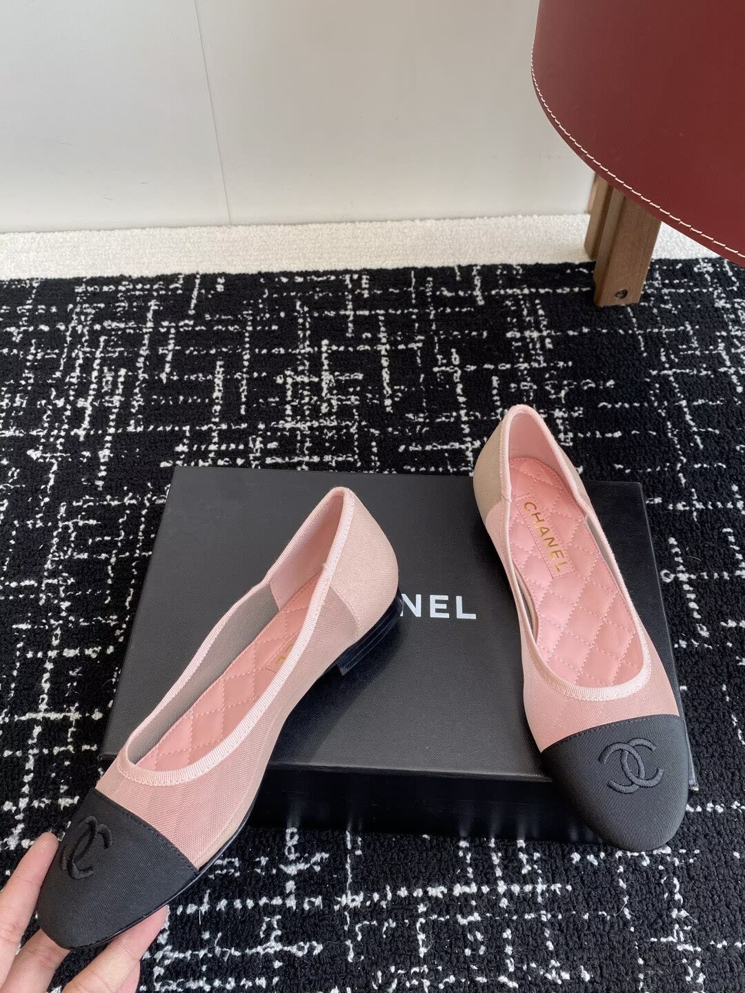 Chanel Ballet Flats Shoes 73012 Pink