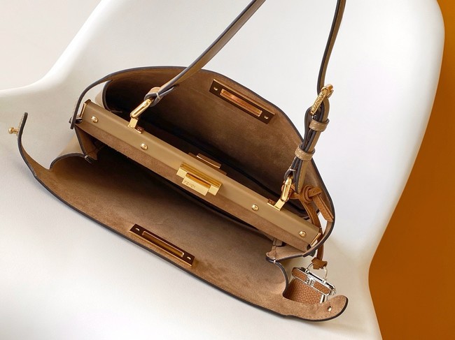 FENDI Way Medium Cowhide Bag 8BN367 brown