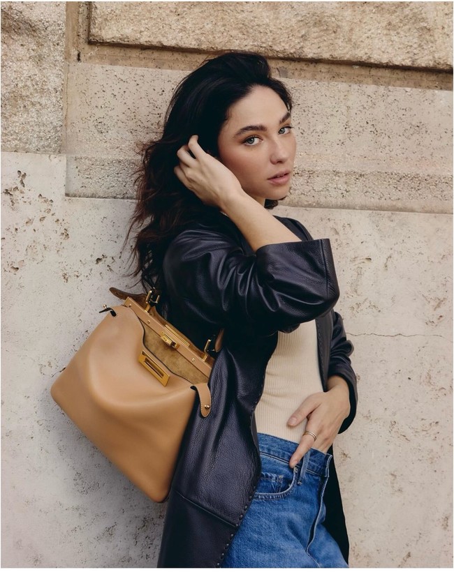 FENDI Way Medium Cowhide Bag 8BN367 brown