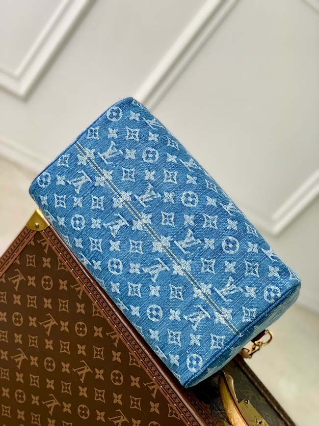 Louis Vuitton NEW Speedy Soft 30 M14430 Blue Denim