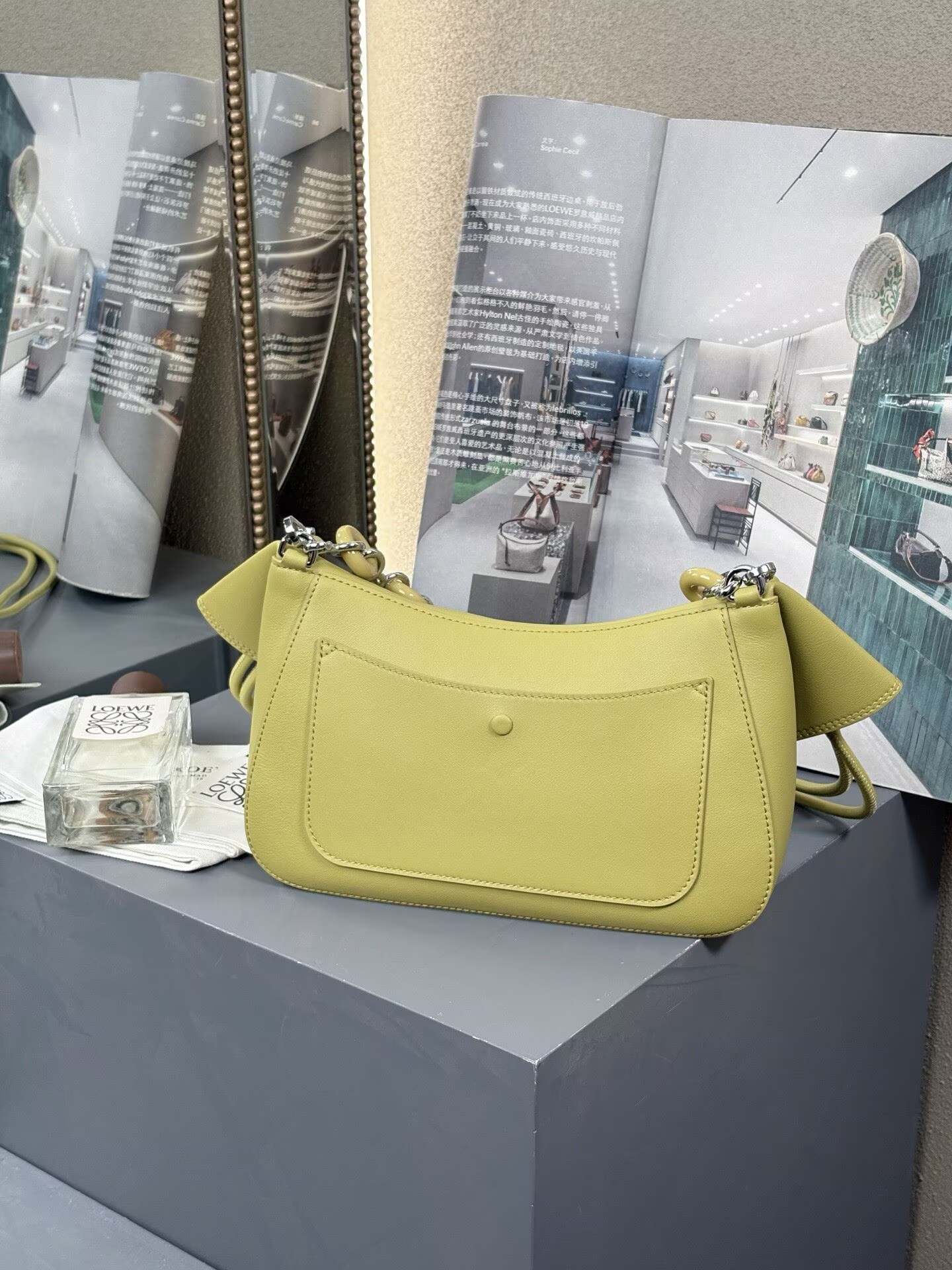 Loewe Ola Original Leather Fashion Handbag L53012 Lemo