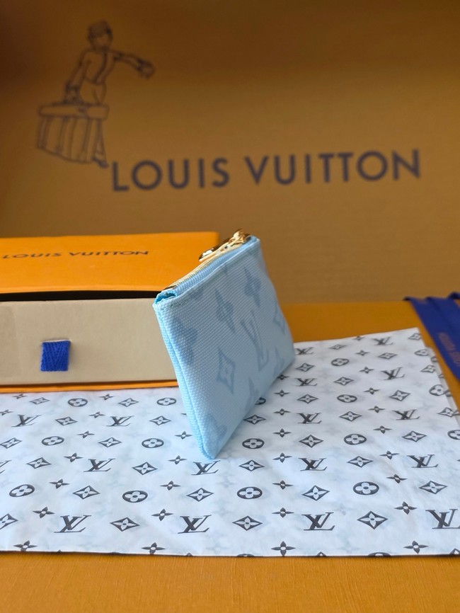 Louis Vuitton Key Pouch M27674 Bleu Courrier