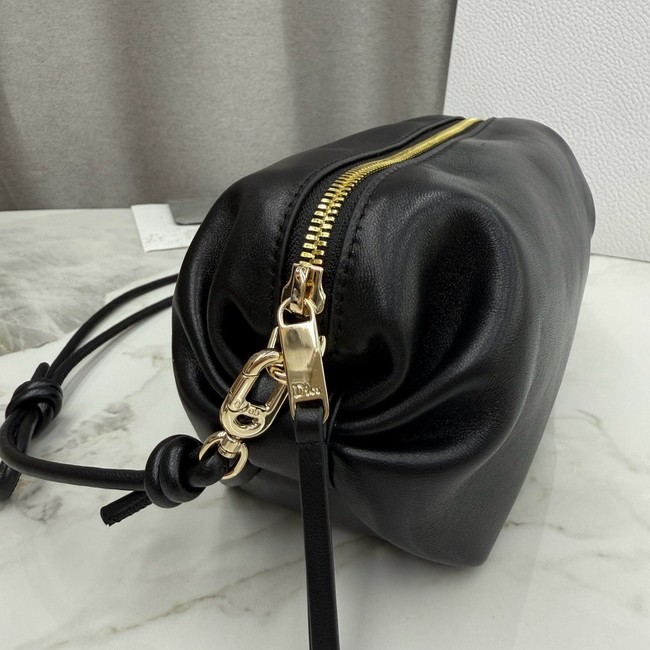 Dior Bow Pouch Supple Lambskin S3900PQ black