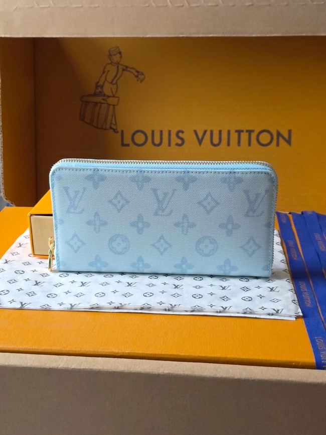 Louis Vuitton Zippy Wallet M27685 Bleu Courrier