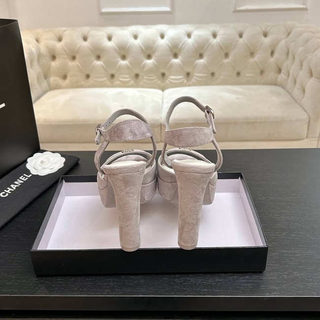 Chanel Sandals Laminated Lambskin 11CM 66966-1