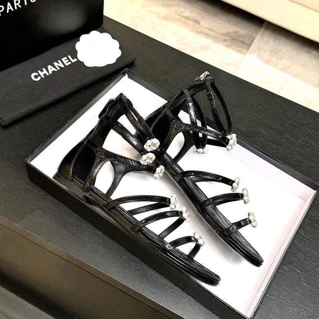 Chanel Sandals Laminated Lambskin 66964-4